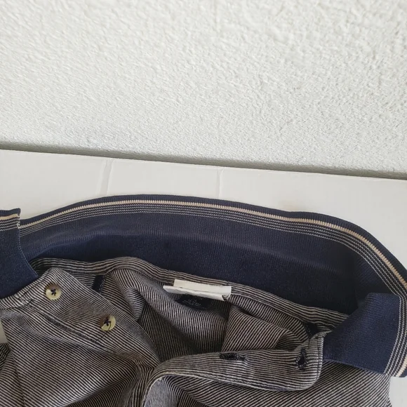 #Disney World Polo Shirt Pinstripe stretch cotton# - Picture 9 of 11